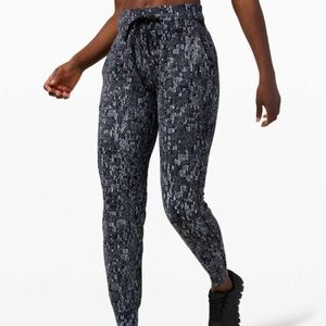 lululemon athletica Black and Gray Patterned Joggers